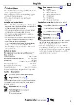 Preview for 3 page of Hans Grohe Talis E 110 Instructions For Use/Assembly Instructions