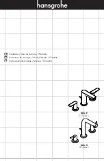 Preview for 1 page of Hans Grohe Talis E 71733 1 Series Installation/User Instructions/Warranty