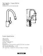 Preview for 1 page of Hans Grohe Talis HighArc 1 Spray Pull-Out 06802XX0 Specification Sheet