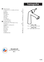 Preview for 1 page of Hans Grohe Talis S 140 72113000 Manual