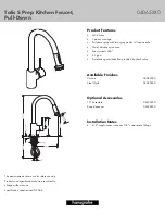 Hans Grohe Talis S Prep Kitchen Faucet Pull-Down 04065XX0 Specification Sheet preview