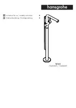 Предварительный просмотр 1 страницы Hans Grohe Talis S Instructions For Use Manual