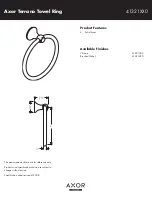 Preview for 1 page of Hans Grohe Terrano Towel Ring 41321XX0 Specification Sheet