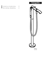 Предварительный просмотр 1 страницы Hans Grohe Vivenis 75445 9 Series Instructions For Use Manual