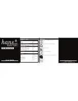 Предварительный просмотр 1 страницы Hans power pack  series User Manual