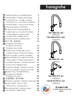 Hans Talis M54 210 2jet 72800 Series Instructions For Use/Assembly Instructions preview