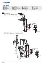 Предварительный просмотр 6 страницы Hansa ALESSI Sense 0773 2201 Installation And Maintenance Manual