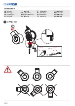 Предварительный просмотр 8 страницы Hansa ALESSI Sense 0773 2201 Installation And Maintenance Manual