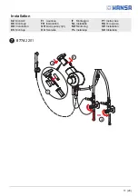 Предварительный просмотр 11 страницы Hansa ALESSI Sense 0773 2201 Installation And Maintenance Manual