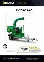 Hansa C27 Operation, Maintenance And Safety Manual preview