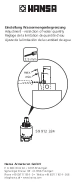 Предварительный просмотр 10 страницы Hansa ECO 59 912 324 Mounting And Operating Instructions