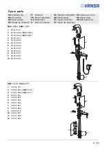 Preview for 21 page of Hansa ELECTRA Installation And Maintenance Manual