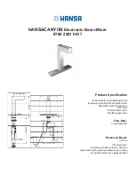 Hansa HANSACANYON 0760 2201 0017 Mounting And Operating Instructions preview