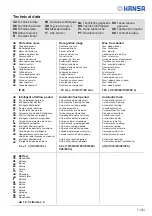 Preview for 5 page of Hansa HANSAELECTRA Series Installation And Maintenance Manual