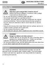 Preview for 12 page of Hansa LED 4 Music 41-5010.685 Operating Instructions Manual