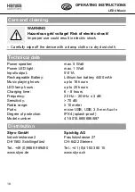 Preview for 18 page of Hansa LED 4 Music 41-5010.685 Operating Instructions Manual