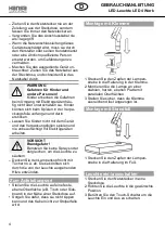 Preview for 4 page of Hansa LED 4 Work Operating Instructions Manual