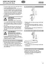 Preview for 25 page of Hansa LED 4 Work Operating Instructions Manual