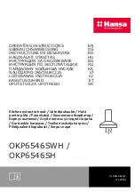 Hansa OKP6546SWH Operating Instructions Manual preview