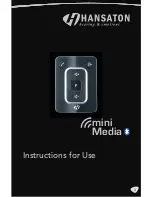 Hansaton mini Media Instructions For Use Manual preview