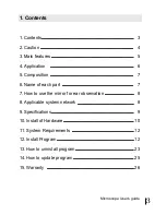 Preview for 3 page of Hanse MicroScope HVS -CM500PC User Manual