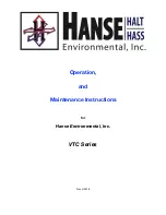 Preview for 1 page of Hanse VTC Series Installation, Operation And Maintenance Instructions