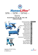 Preview for 1 page of HanseLifter SPA Series Operating Manual