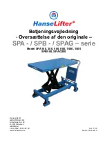 Preview for 34 page of HanseLifter SPA Series Operating Manual