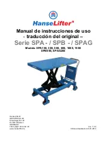 Preview for 50 page of HanseLifter SPA Series Operating Manual