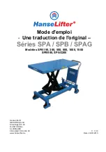 Предварительный просмотр 66 страницы HanseLifter SPA Series Operating Manual