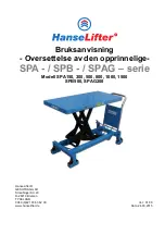 Предварительный просмотр 130 страницы HanseLifter SPA Series Operating Manual