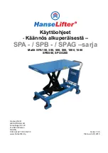 Preview for 210 page of HanseLifter SPA Series Operating Manual