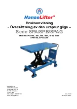 Preview for 226 page of HanseLifter SPA Series Operating Manual