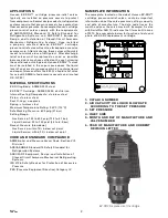 Preview for 2 page of Hansen EZ-SRV Series Specifications, Applications, Service Instructions & Parts