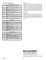 Предварительный просмотр 18 страницы Hansen PXVC-PT Manual