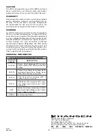 Preview for 8 page of Hansen VPIF Specifications, Applications, Service Instructions & Parts