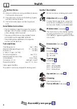 Preview for 4 page of Hansgrohe Axor Uno 45600 Series Instructions For Use/Assembly Instructions