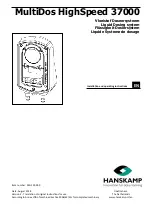 Hanskamp MultiDos HighSpeed 37000 Installation And Operating Instructions Manual preview