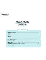 Предварительный просмотр 1 страницы Hansol 1772E User Manual