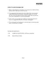 Preview for 2 page of HANSS ACOUSTICS PA-30 User Manual