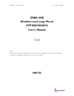 HANTEL HTP-1900 User Manual preview