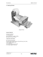 Preview for 9 page of Hantle 1700w Operator'S Manual