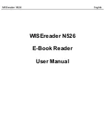 Предварительный просмотр 1 страницы Hanvon WISEreader N526 User Manual