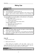 Предварительный просмотр 25 страницы Hanway XRAY125S 2019 Operation Manual