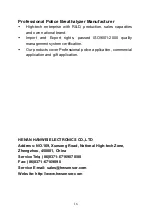 Preview for 20 page of Hanwei AT8900 Operation Manual