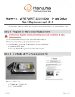 Hanwha WRT-3301 Replacement Manual preview