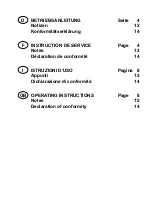 Предварительный просмотр 3 страницы HÄNY 2550-BA Operating Instructions Manual