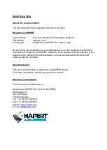 HAPERT COBALT HB Manual preview