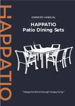 Preview for 1 page of HAPPATIO Patio Dining Sets Owner'S Manual