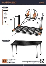 Preview for 8 page of HAPPATIO Patio Dining Sets Owner'S Manual